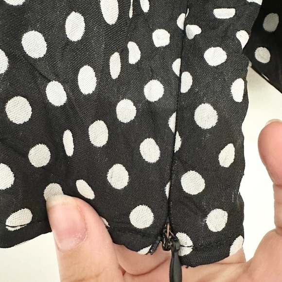 Free People Polka Puff Sleeve Crop Top size 2 - Picture 7 of 9